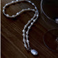 Classic Baroque Square Pearl Sweater Necklace