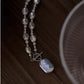 Classic Baroque Square Pearl Sweater Necklace