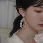Button Baroque Freshwater Pearl 925 Sterling Silver Drop Earrings
