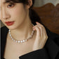 Full Baroque Button Freshwater Pearl Necklace