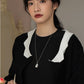 Water fish tail Rock pearl long sweater necklace