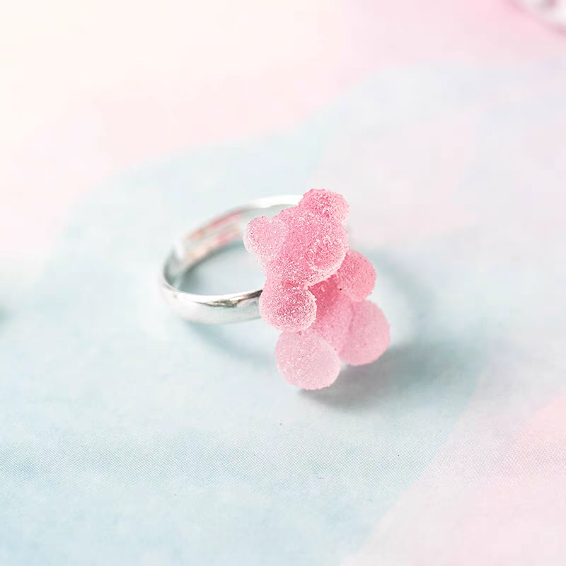 Sugar candy gummy bear ring