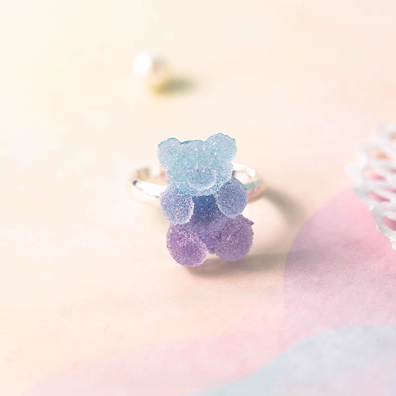 Sugar candy gummy bear ring