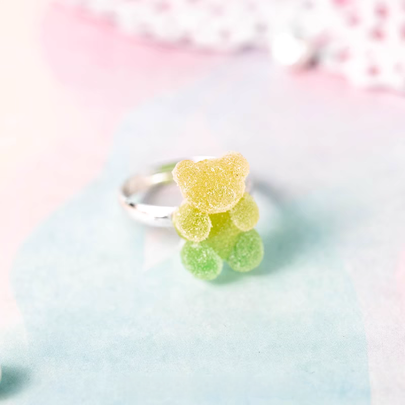 Sugar candy gummy bear ring