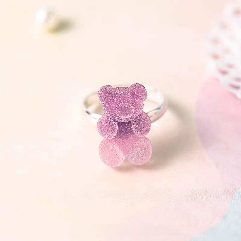 Sugar candy gummy bear ring