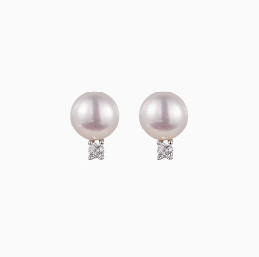 Minimalist exquisite s925 sterling silver freshwater pearl earrings
