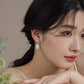 French light luxury niche irregular baroque colorful pearl earrings