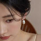 French light luxury niche irregular baroque colorful pearl earrings