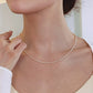 2MM freshwater non-nuclear natural pearl Keshi ultra-fine rice pearl clavicle necklace