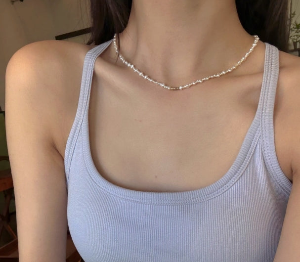 Natural Baroque Irregular Shaped Pearl Necklace