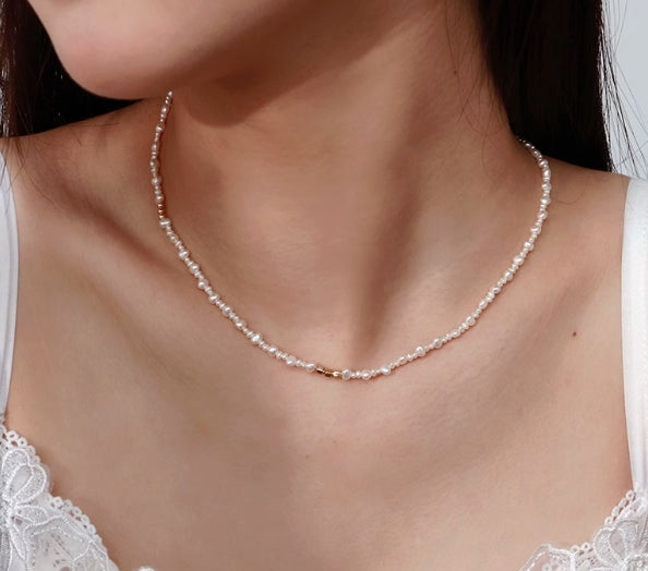 Natural Baroque Irregular Shaped Pearl Necklace