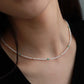 2mm natural fine pearl turquoise necklace