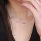 2mm natural fine pearl turquoise necklace
