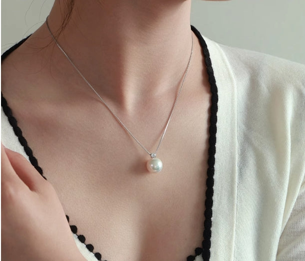 Natural Pearl Sterling Silver Princess Necklace