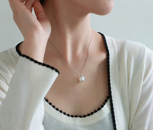 Natural Pearl Sterling Silver Princess Necklace