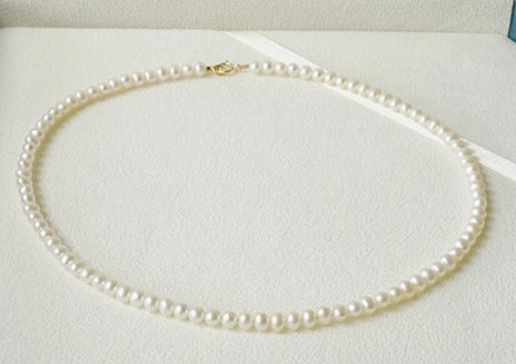 Minimalist 4-5mm natural freshwater pearl necklace
