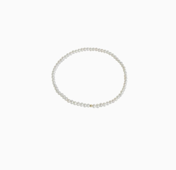Rare 2mm ultra-fine natural freshwater small pearl bracelet