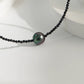 Pure natural seawater Tahitian black pearl black spinel necklace