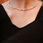 Mermaid Tears Freshwater Nucleus-Free Natural Pearl Petal Clavicle Necklace