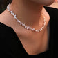 Mermaid Tears Freshwater Nucleus-Free Natural Pearl Petal Clavicle Necklace