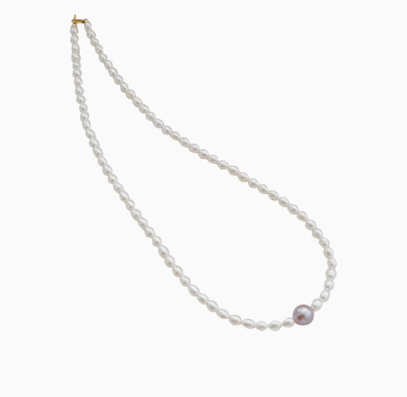 3-4mm natural freshwater pearl necklace