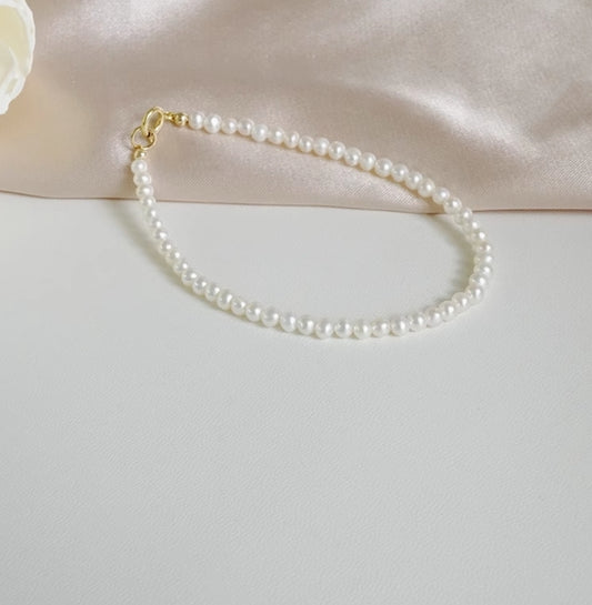 2-3mm natural strong light freshwater small pearl bracelet