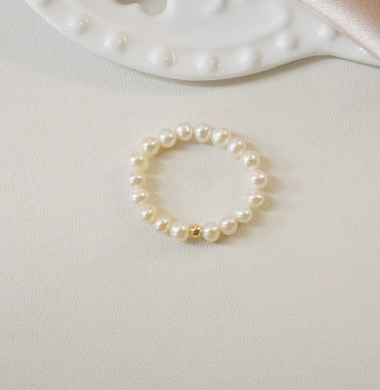 Mini baby natural freshwater pearl ring