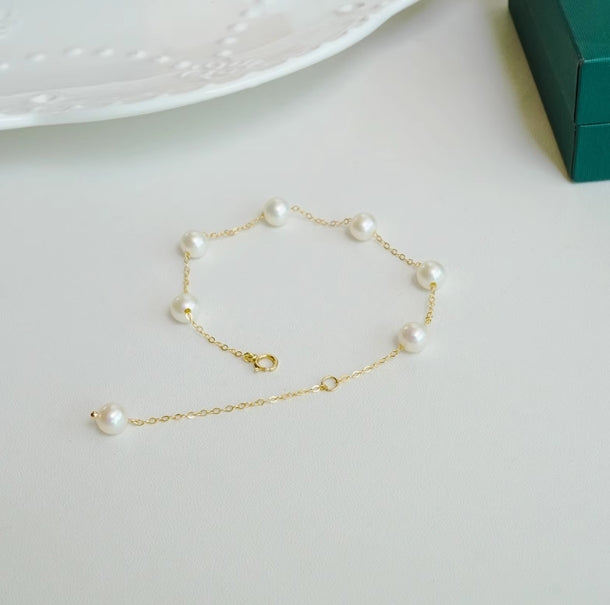 6-7mm starry sky pearl bracelet