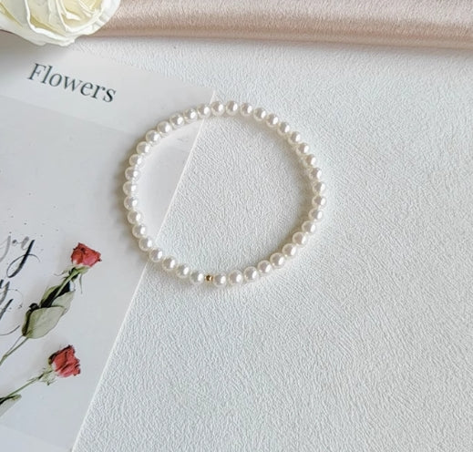 4mm natural freshwater small pearl bracelet
