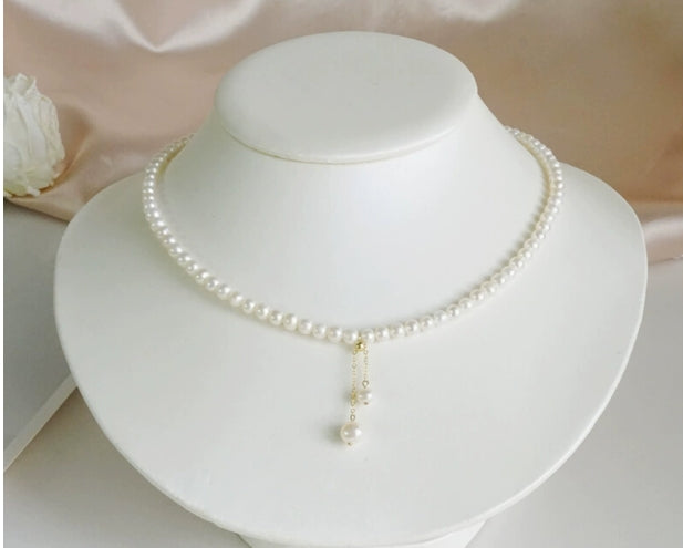 4-5mm freshwater pearl balance necklace