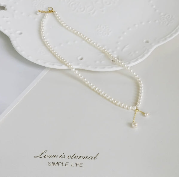 4-5mm freshwater pearl balance necklace