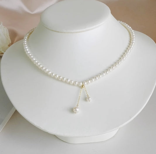 4-5mm freshwater pearl balance necklace