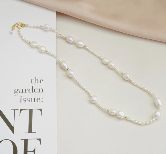 2-3mm freshwater small pearl clavicle necklace