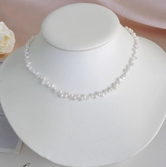 Baroque Petal Pearl Necklace