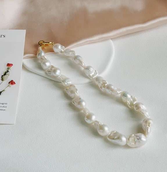 Large Baroque Pearl Necklace