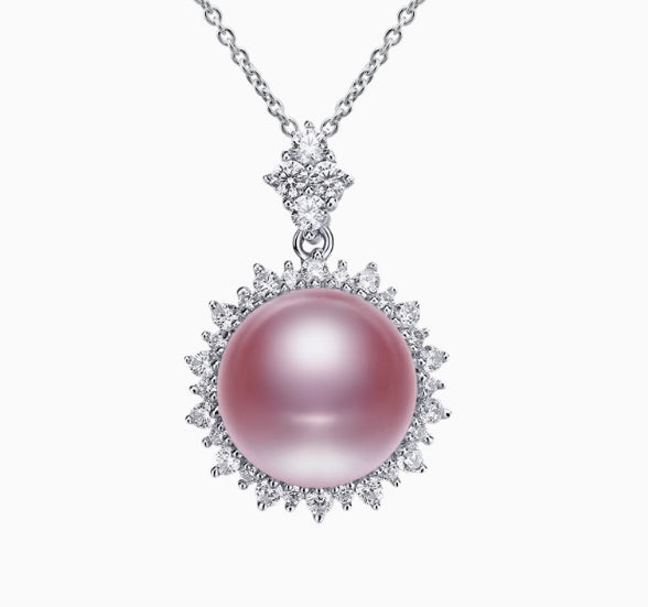 Pearl Sunflower Pendant Necklace