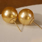 18k gold South Sea gold bead earrings