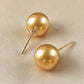 18k gold South Sea gold bead earrings