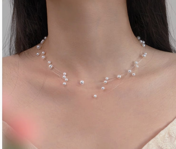 Pearl Starry Sky Five-Layer Necklace