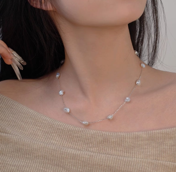 Gypsophila pearl necklace Y chain
