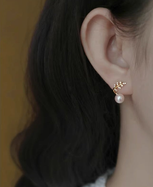 Olive branch earrings