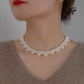 Hand-woven wave pearl necklace
