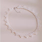 Hand-woven wave pearl necklace