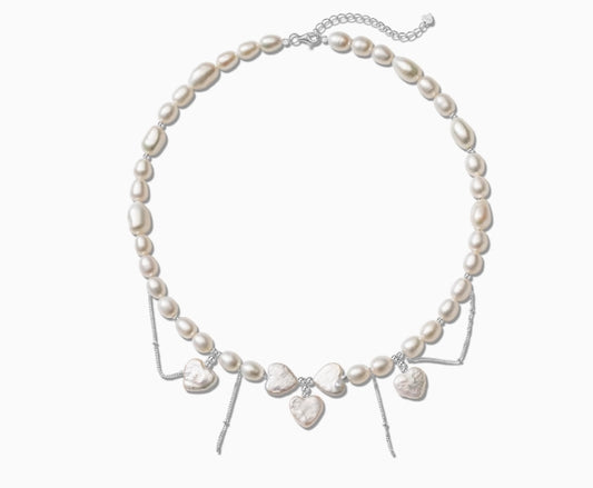 Freshwater Pearl Heart Necklace