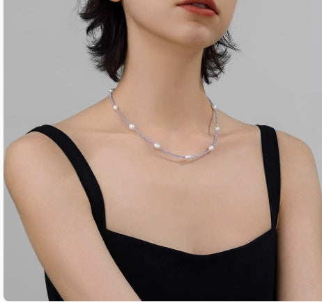 Freshwater Pearl Purple Necklace