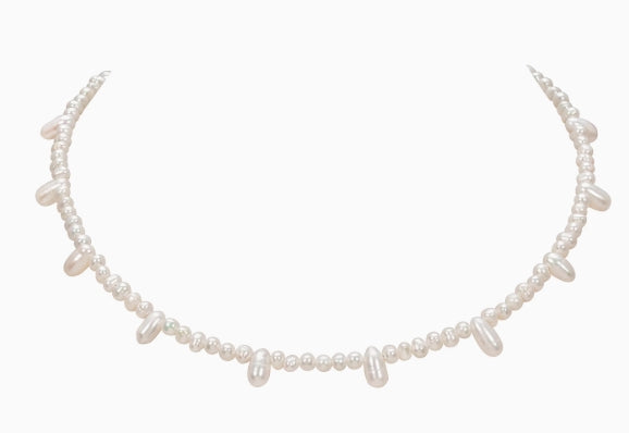 Cross Tiger Tooth Pearl Necklace