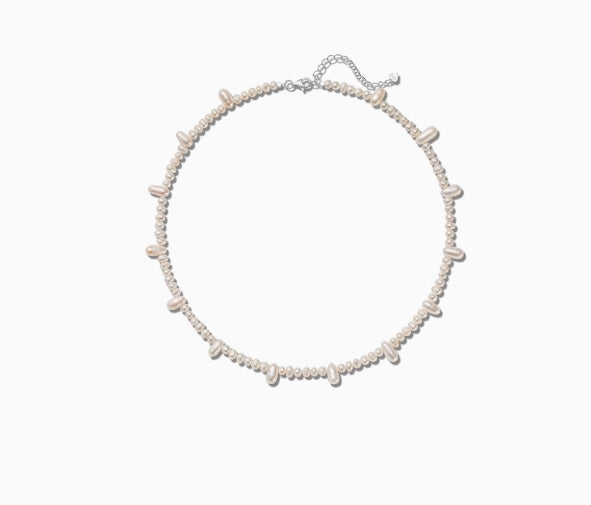 Cross Tiger Tooth Pearl Necklace