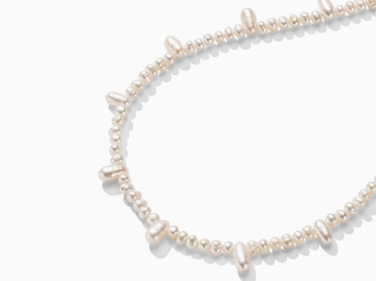 Cross Tiger Tooth Pearl Necklace