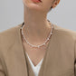 Cross Tiger Tooth Pearl Necklace