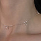 Bright rice pearl necklace clavicle chain